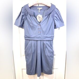 BCBGeneration Cornflower Blue Puff Sleeve Dress – Size 12 NWT